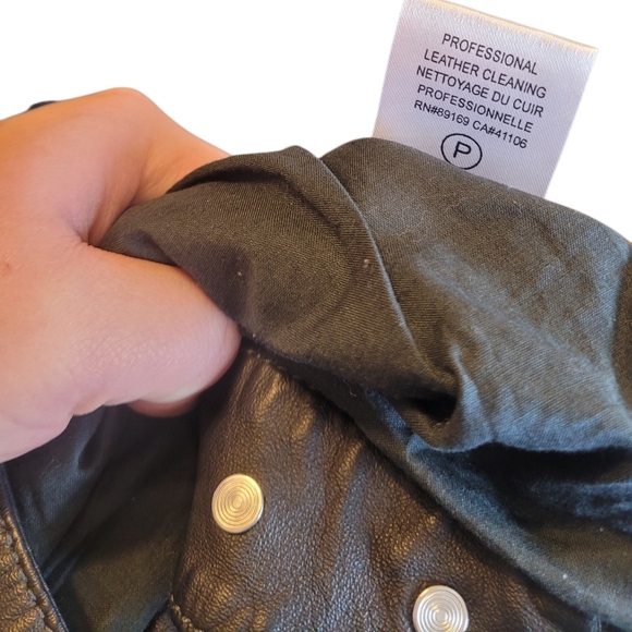 ATM Black Waxy Leather Cargo Jacket Women's Size XS - Picture 8 of 8